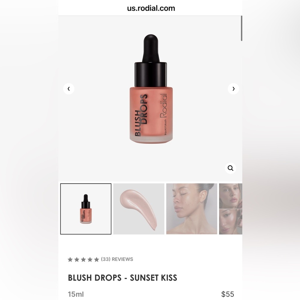 Rodial Blush Drops - Sunset Kiss-Warm Coral-NWT